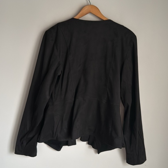 NEW Anthropologie Hutch Draped Faux Suede Jacket Medium - Picture 4 of 11
